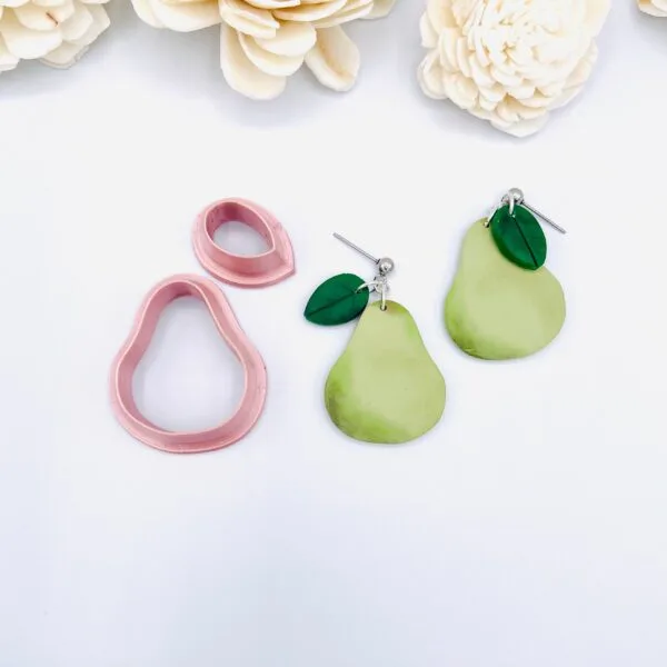 Pear and Leaf Set Clay Cutter Set