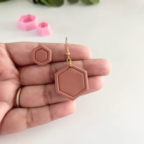 Piped Hexagon Polymer Clay Cutter