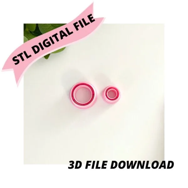 3D File Piped circle  Cutter Set Digital Download