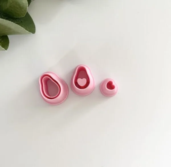 Heart Avocado Clay Cutter Set