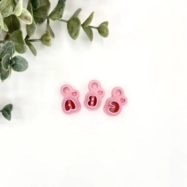 Alphabet Bubble Letters 8mm Clay Cutters