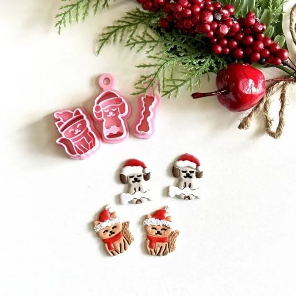 Christmas Puppy Clay Cutter Set