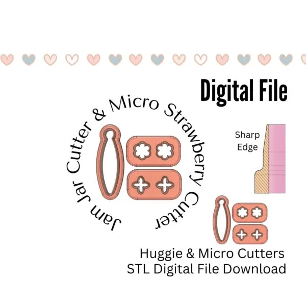 Circle Post Oval Huggie Clay Cutter Set Digital Download STL File