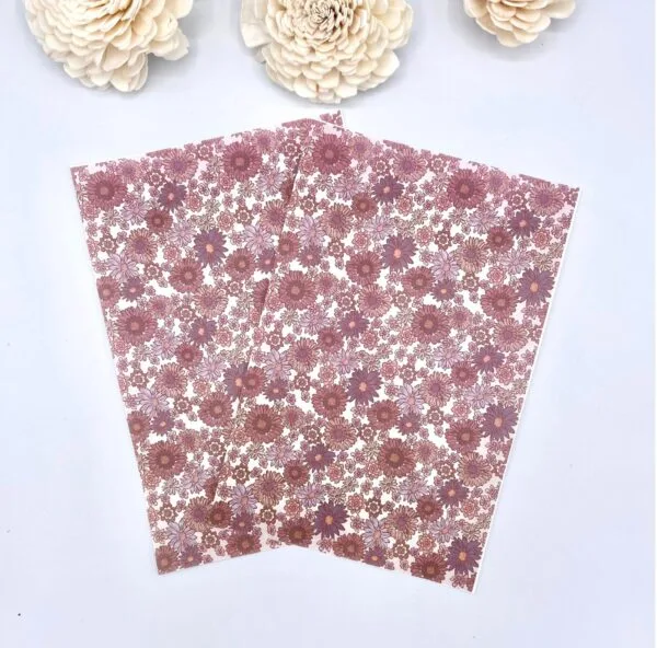 Plum Florals Clay Tattoo Transfers